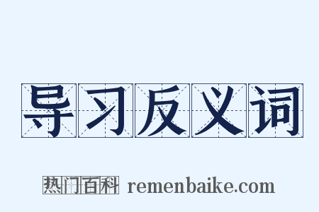 导习反义词是什么意思的图片